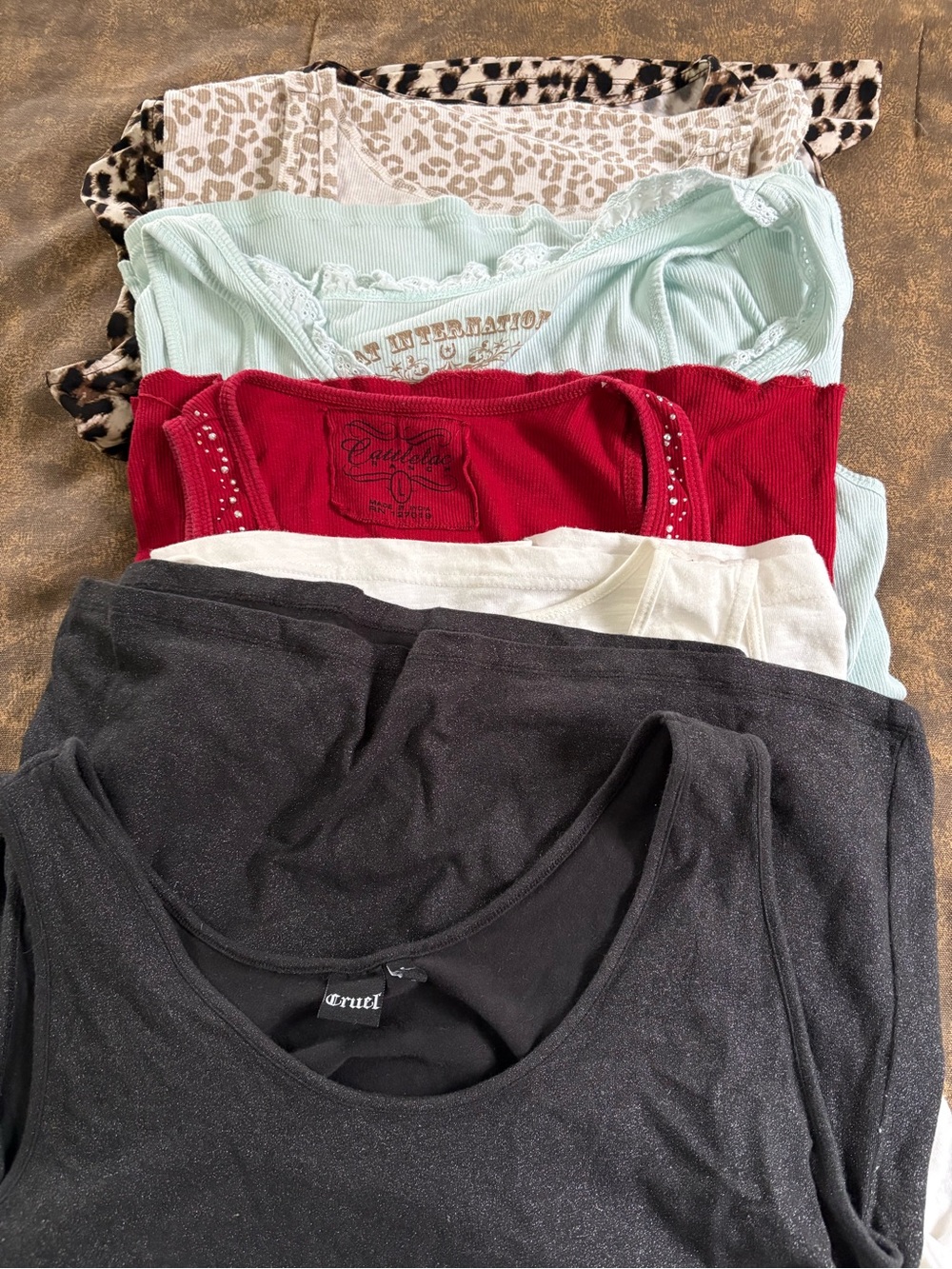 Assortment of tank tops